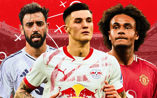 Benjamin Sesko Bruno Fernandes Joshua Zirkzee Man Utd
