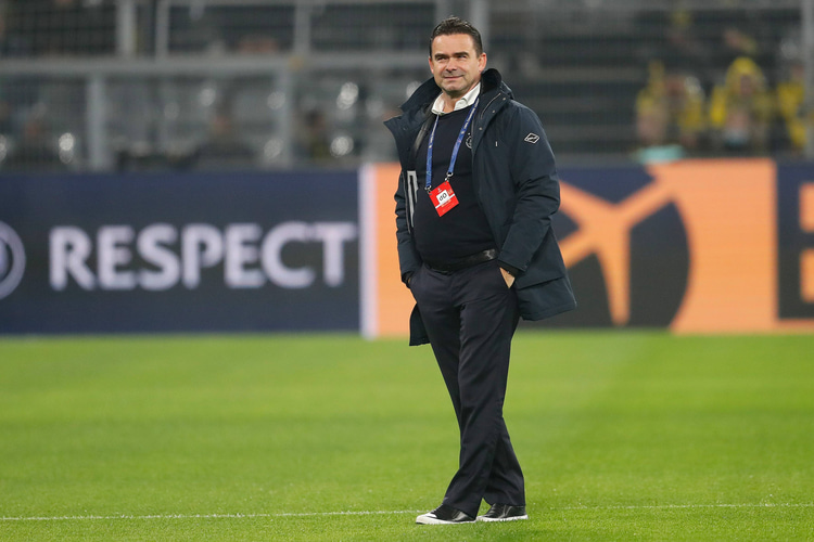 Marc Overmars toen hij nog technisch directeur van Ajax was