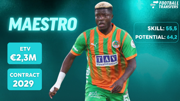 Maestro vertegenwoordit een ETV van 2,3 miljoen euro met daarbij een Skill van 55,5 en een Potential van 64,2.
