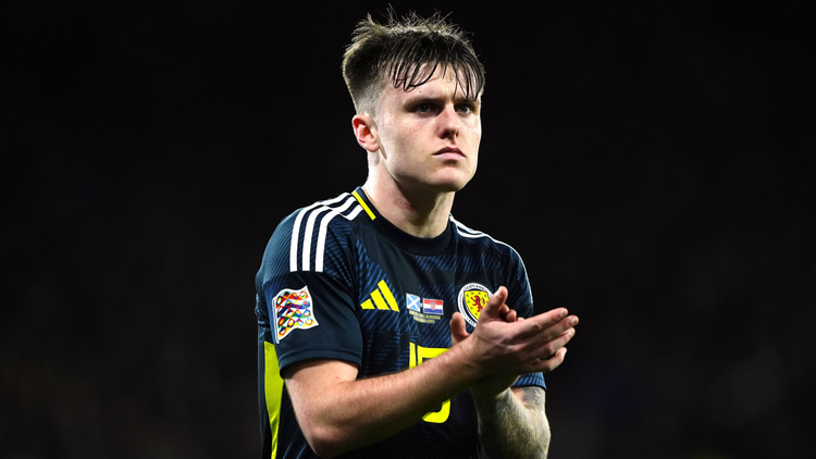 Ben Doak in action for Scotland