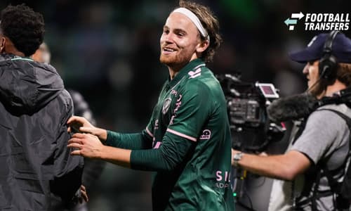 Red Star 93 v AS Saint-Etienne - Ligue 2 BKT 2026 2027 Jakob BREUM of Saint-Etienne celebrates during Ligue 2 BKT match between Red Star and Saint-Etienne at Stade Bauer on October 17, 2026 in Saint-Ouen, France.  Copyright: xEmilianxBaldowx 776577011
