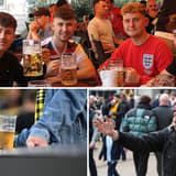 Football fans, beer