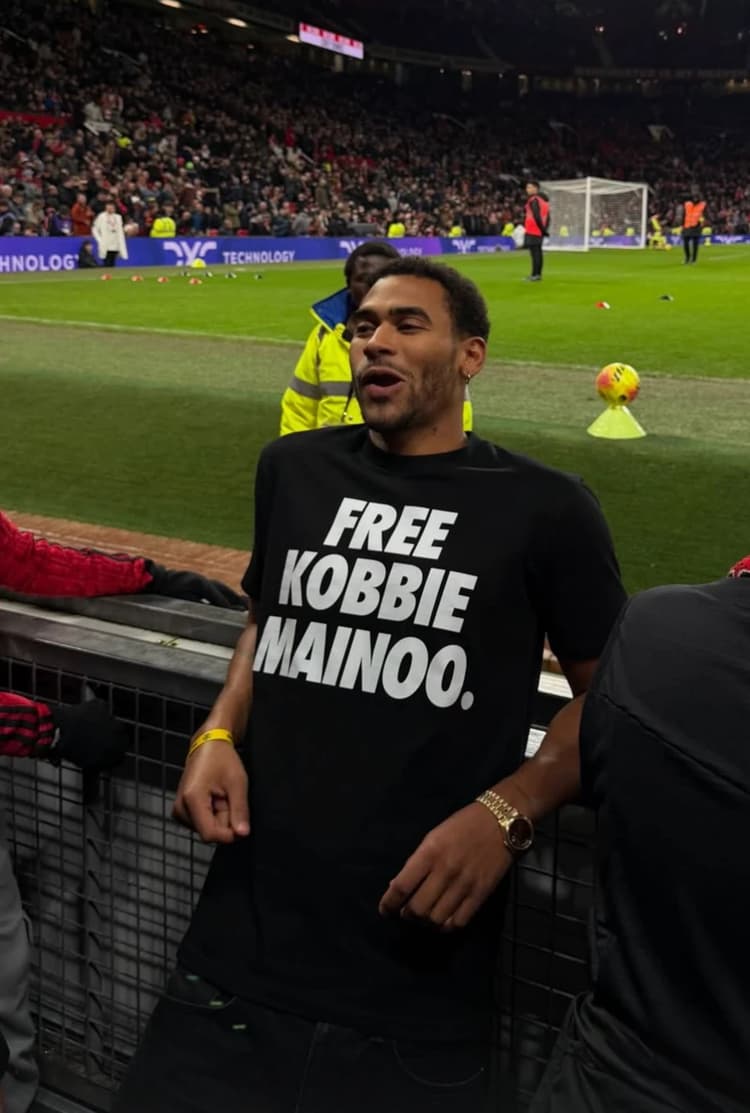 Kobbie Mainoo's brother at Old Trafford on Monday night