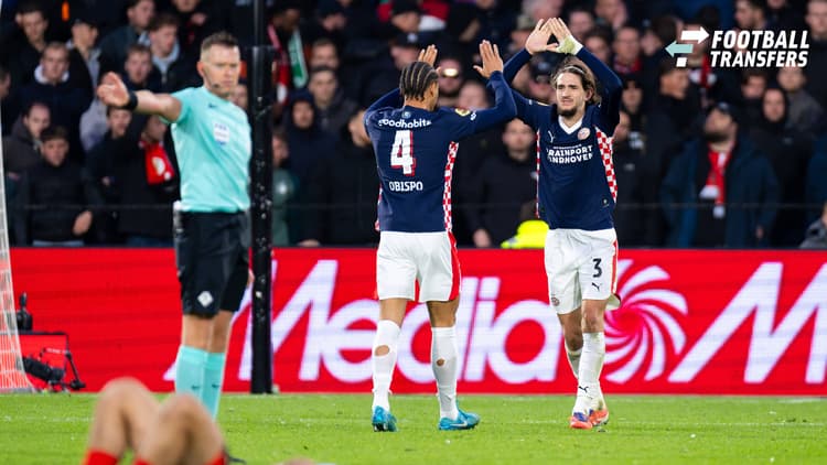 Feest bij Armando Obispo en Yarek Gasiorowski door de overwinning op Feyenoord.
