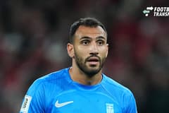 October 12 2025: Vangelis Pavlidis of Greece looks on during a World Cup Qualification game, Denmark v Greece, at Parken, Copenhagen, Denmark. Kim Price CSM Copenhagen Denmark - ZUMAc04_ 20251012_zma_c04_554 Copyright: xUlrikxPedersenx