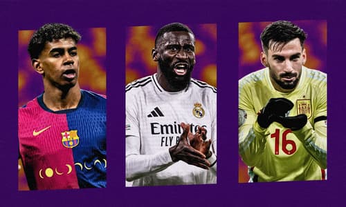 Lamine Yamal, Antonio Rudiger, Alex Baena