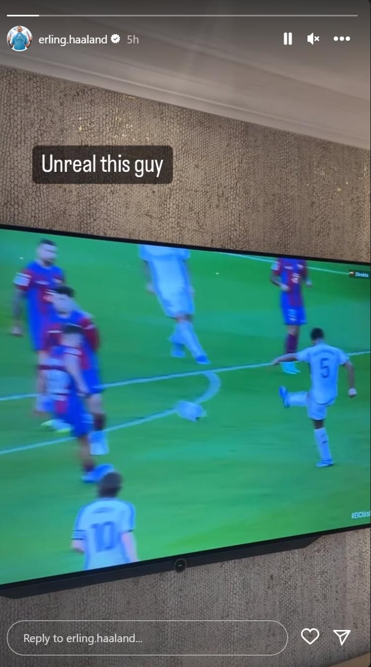 Haaland's Instagram post