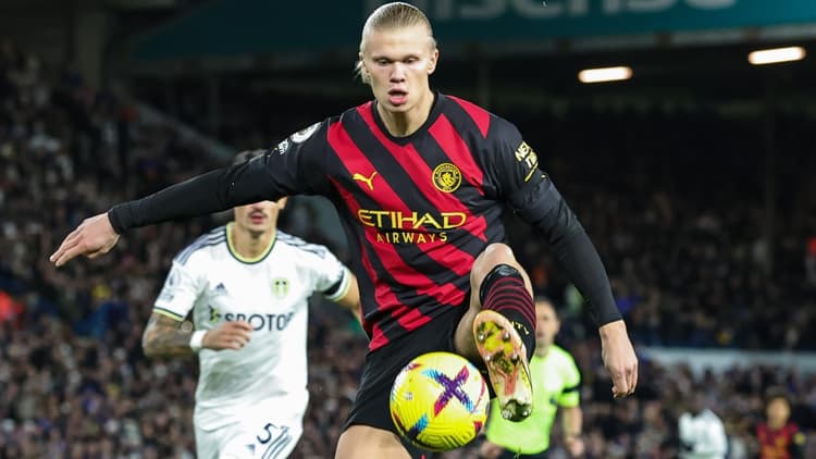 Haaland continued his scoring streak at Leeds