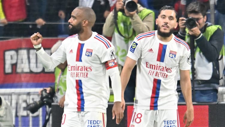 Alexandre Lacazette and Rayan Cherki