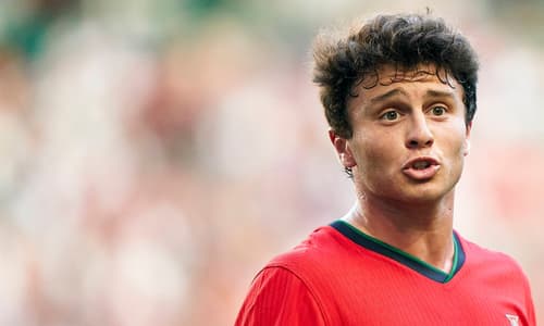 Benfica's Joao Neves playing for Portugal