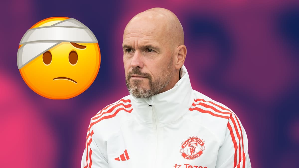 Man Utd manager Erik ten Hag contemplates an injury