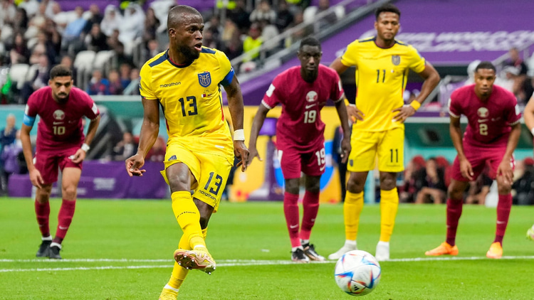 Enner Valencia slotting home the first goal of the tournament