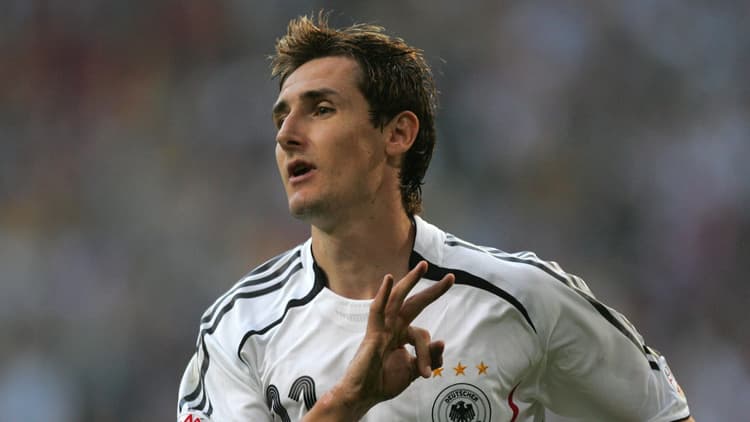 Miroslav Klose is the top scorer in World Cup history