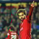 Mo Salah after his hat-trick against Rangers.