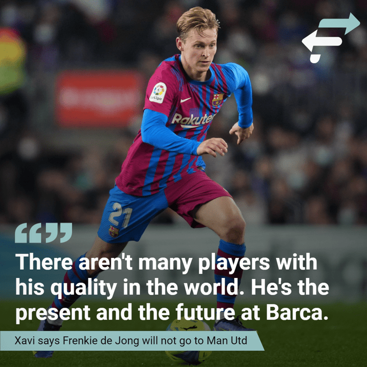 Xavi on Frenkie de Jong gfx