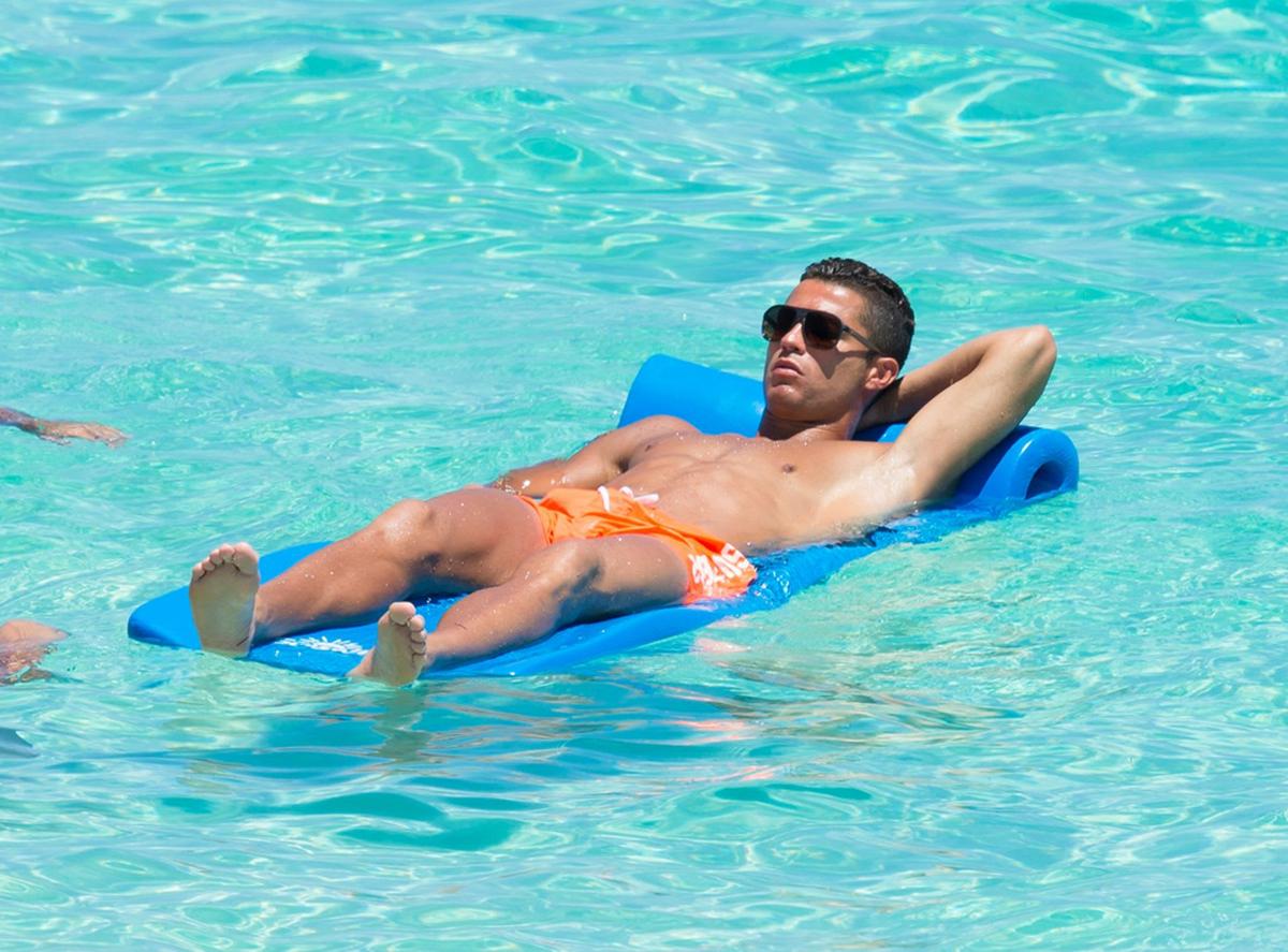Manchester United forward Cristiano Ronaldo relaxing on holiday