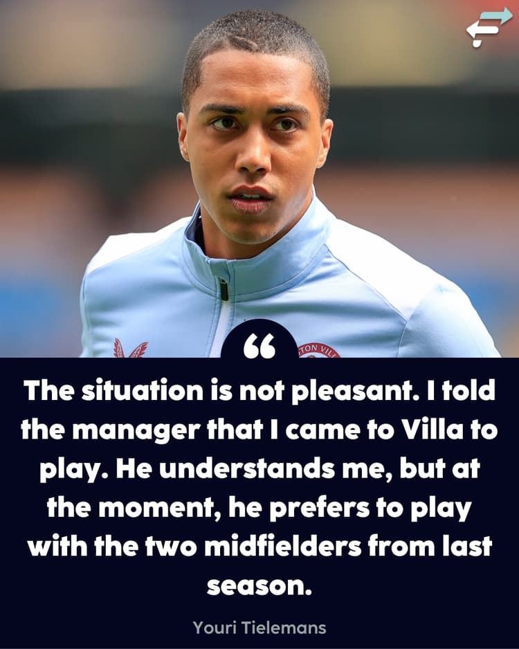 Tielemans hits out at Aston Villa situation