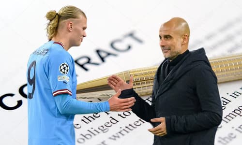 Pep Guardiola, Erling Haaland, Man City, 2022/23