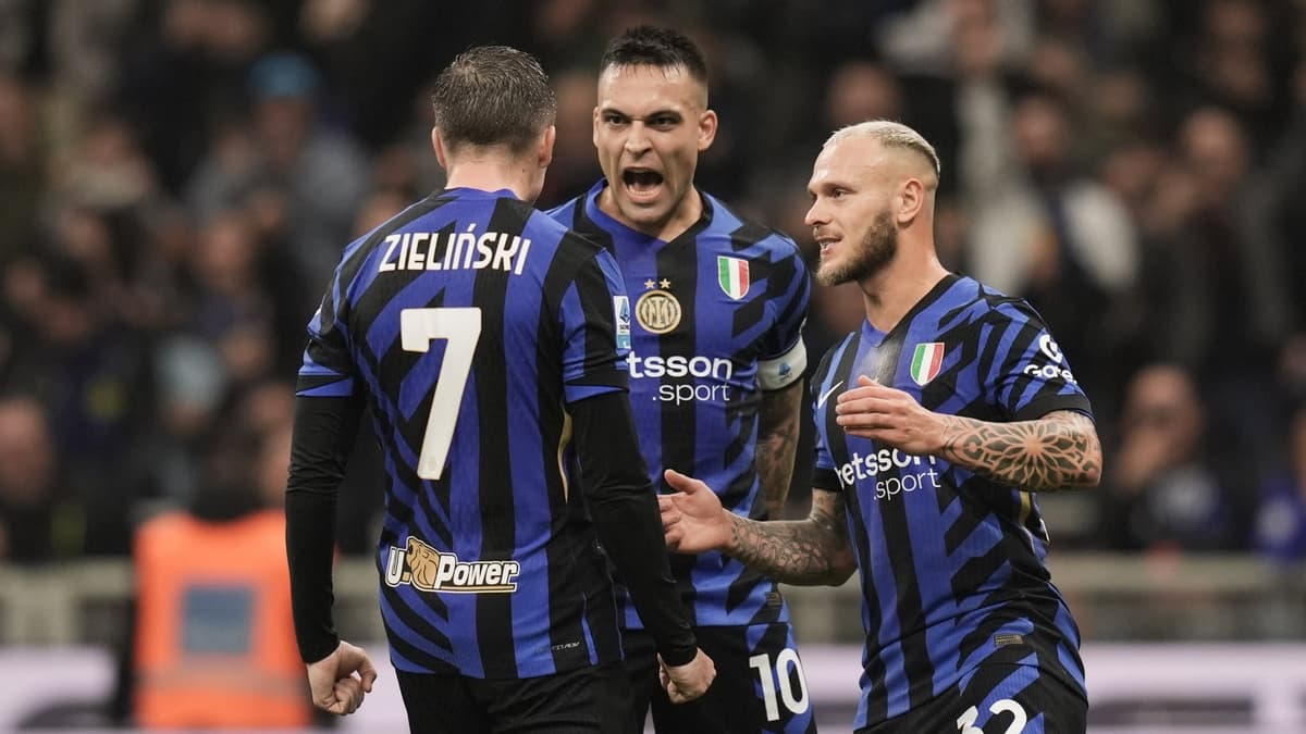 Piotr Zielinski, Lautaro Martinez, Federico Dimarco, Inter, 2024/25