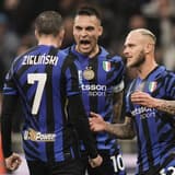 Piotr Zielinski, Lautaro Martinez, Federico Dimarco, Inter, 2024/25