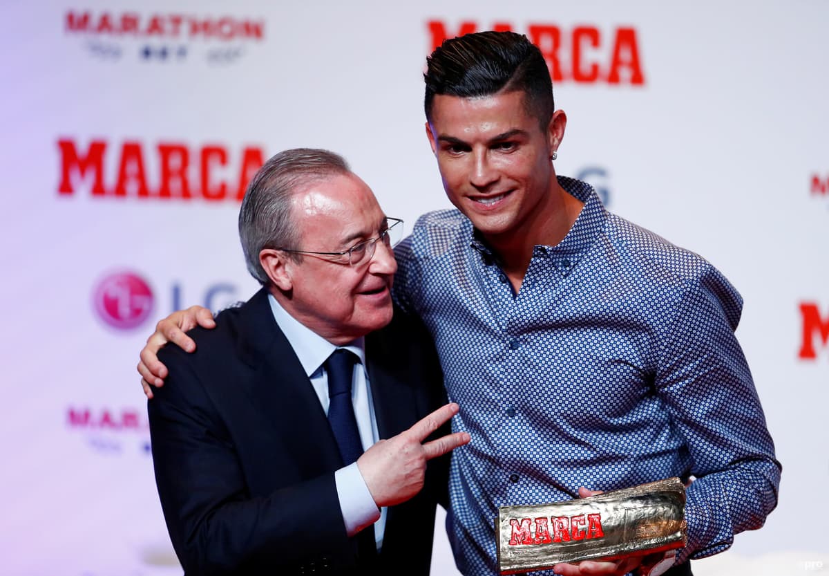 Cristiano Ronaldo and Florentino Perez at Real Madrid