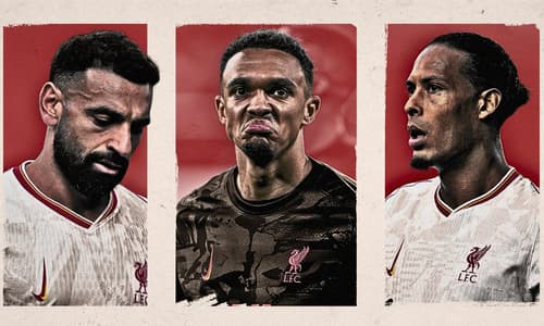 Mohamed Salah, Trent Alexander-Arnold, Virgil van Dijk, Liverpoo, 2024/25