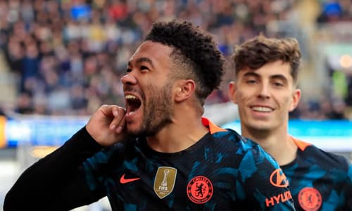 Chelsea pair Reece James and Kai Havertz.