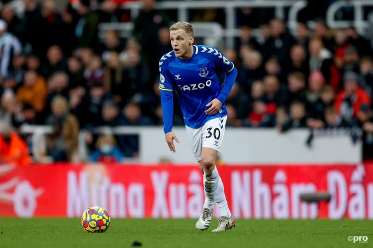 Everton's on-loan Man Utd manager Donny van de Beek