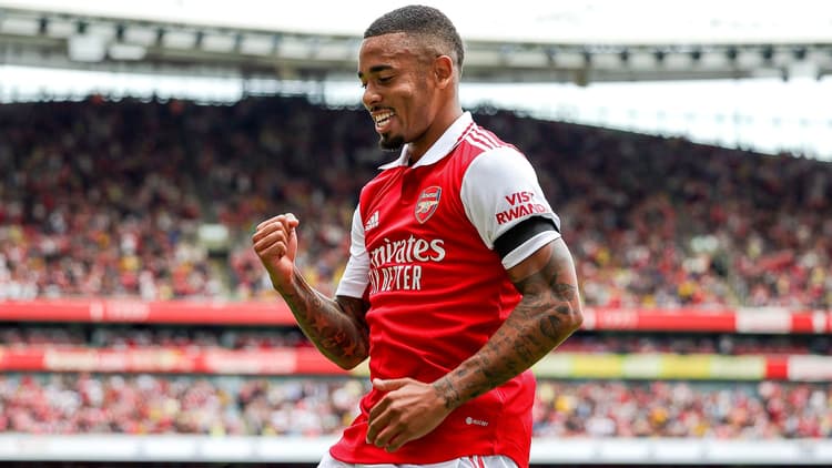 Gabriel Jesus scored a hat-trick for Arsenal against Sevilla