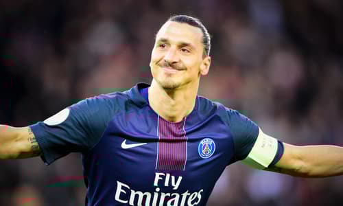 Zlatan Ibrahimovic in action for PSG.