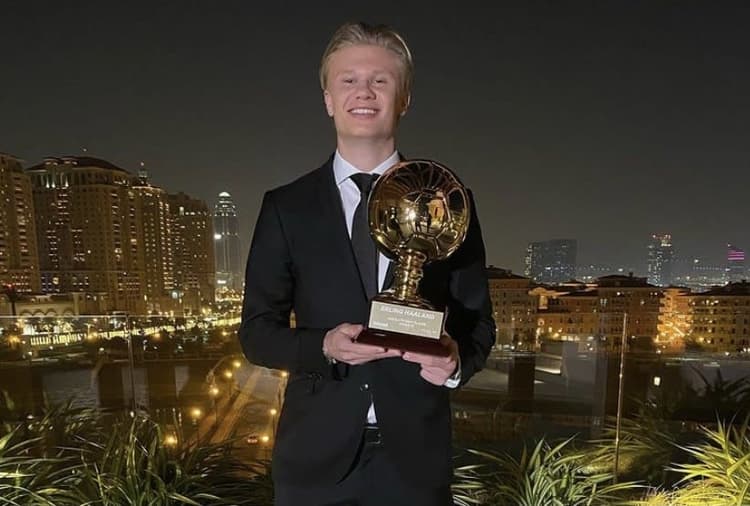 Erling Braut Haaland won de Golden Boy-award in 2020.