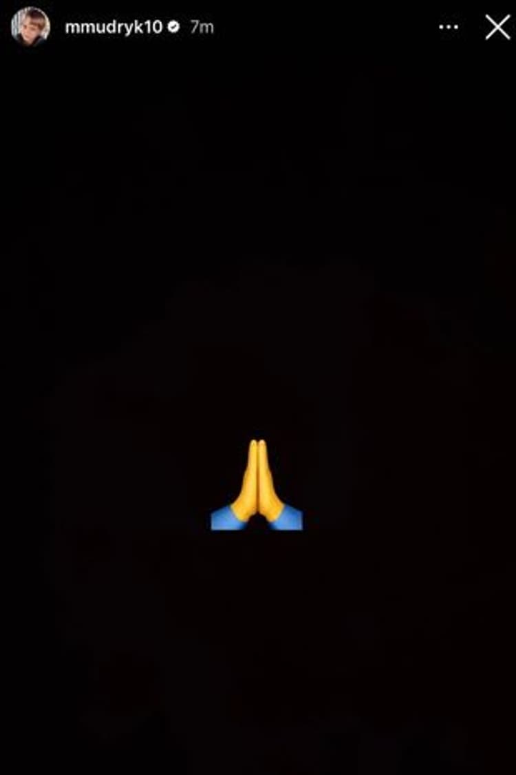 Mudryk's Instagram story