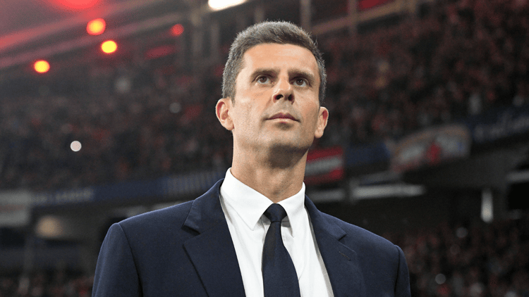 Juventus head coach Thiago Motta was linked with Man Utd