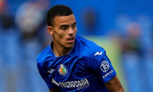 Getafe's on-loan Manchester United striker Mason Greenwood