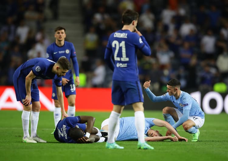 Antonio Rudiger knocked Kevin De Bruyne out of the 2021 Champions League final.