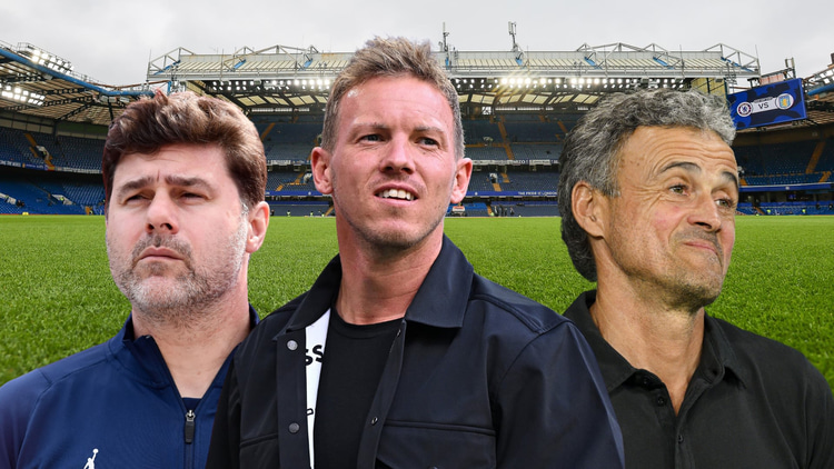 Luis Enrique (right) is in talks for Chelsea job