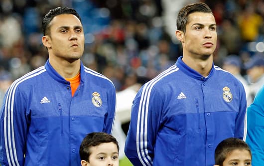 Keylor Navas and Cristiano Ronaldo at Real Madrid.