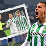 Antony celebrates scoring against Genk in the Conference League for Real Betis