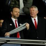 Man Utd chief executive Ed Woodward with Sir Alex Ferguson