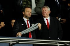 Man Utd chief executive Ed Woodward with Sir Alex Ferguson