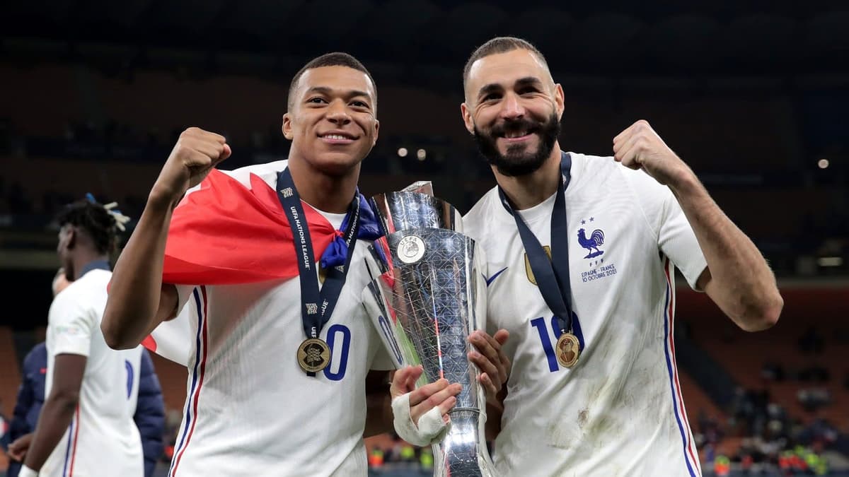 Kylian Mbappe, Karim Benzema, France, 2021