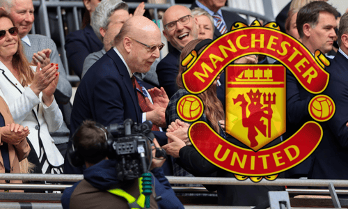 Avram Glazer and the Manchester United badge