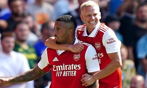Gabriel Jesus and Oleksandr Zinchenko