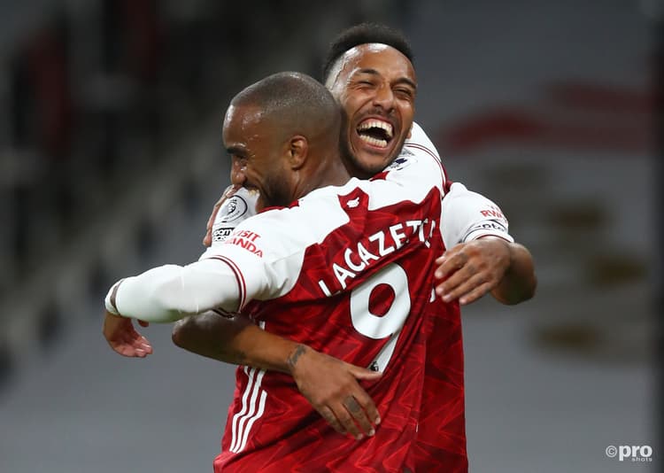 Aubameyang and Lacazette argue over Ozil’s No.10 shirt!