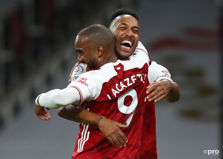 Aubameyang during happier times with Arsenal