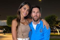 Lionel Messi with partner Antonella Roccuzzo