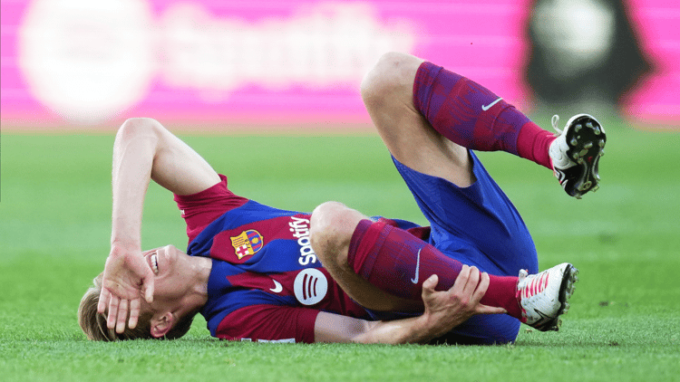 Frenkie de Jong is komende weken uit de roulatie met een enkelblessure.