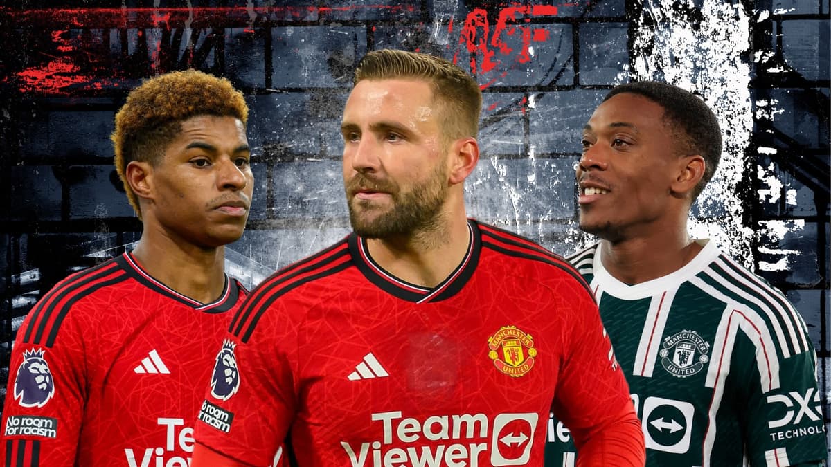 Luke Shaw, Marcus Rashford, Anthony Martial, Man Utd, 2023/24