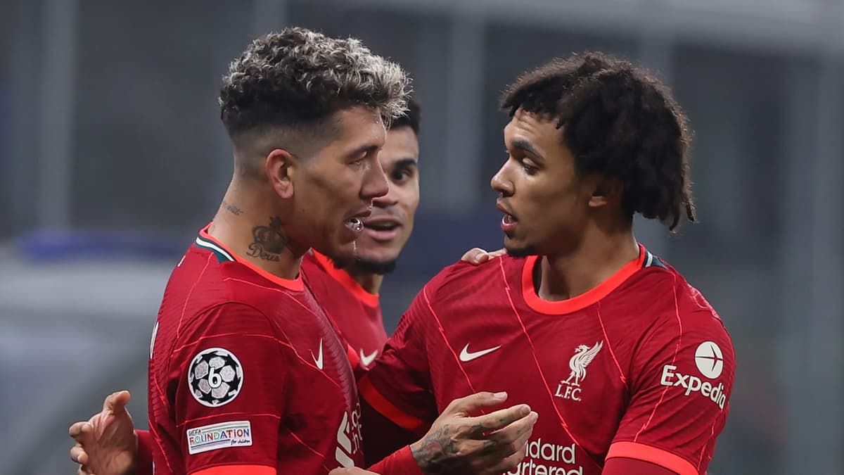 Roberto Firmino and Trent Alexander-Arnold.
