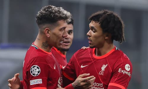Roberto Firmino and Trent Alexander-Arnold.